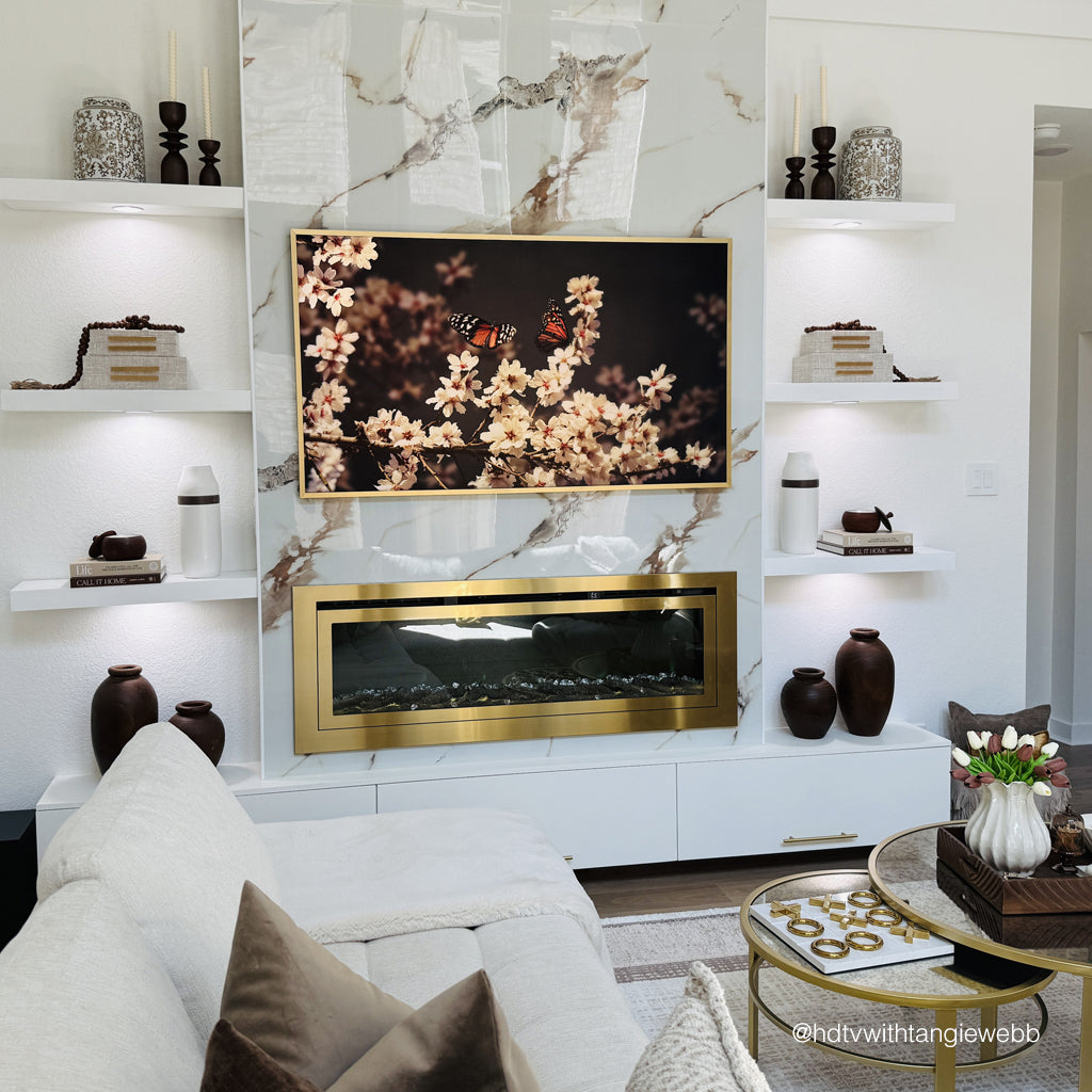 Touchstone Sideline Deluxe Gold 50-Inch electric fireplace