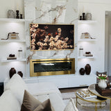 Touchstone Sideline Deluxe Gold 50-Inch electric fireplace
