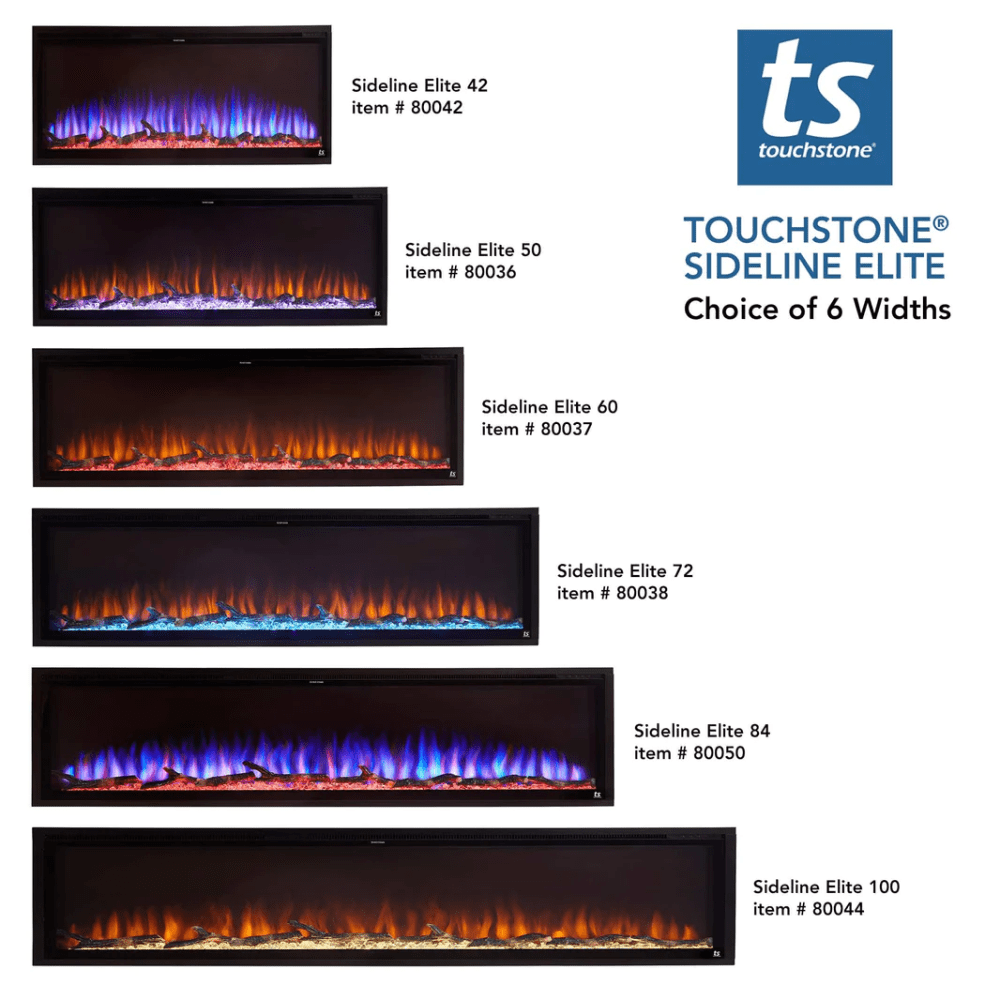 Touchstone Sideline Elite Smart Electric Fireplace (Alexa/Google Compatible)