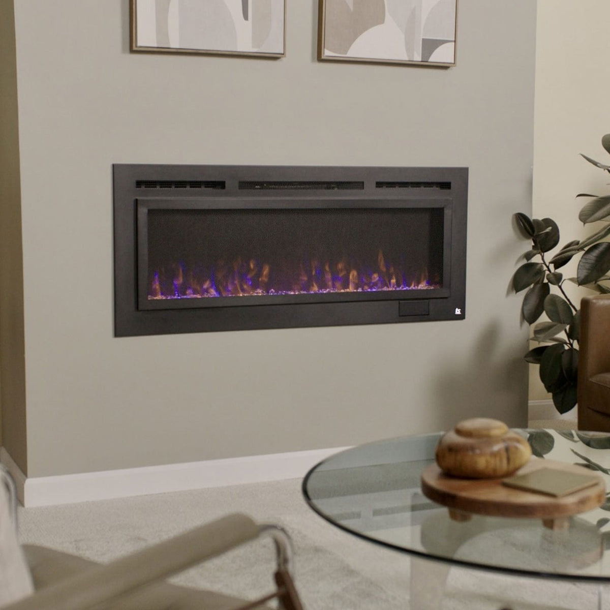 Touchstone Sideline Steel electric fireplace