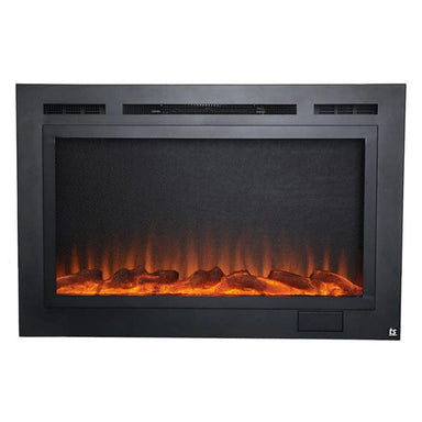 Touchstone Forte Steel 40-Inch Recessed Electric Fireplace with Mesh Screen (#80048)