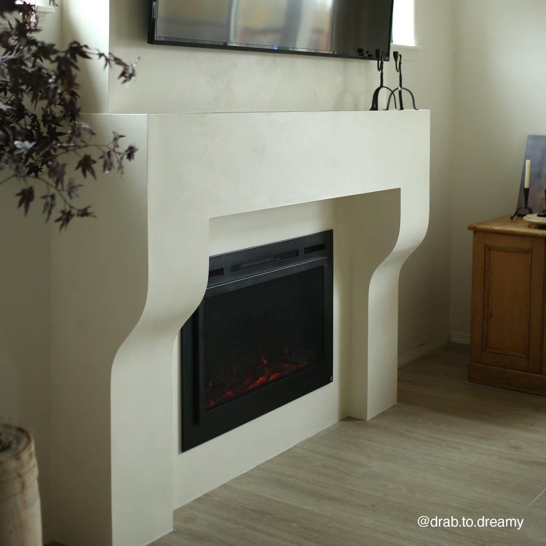 Touchstone Forte Steel 40-Inch electric fireplace installed in a room
