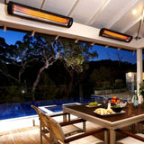 Black Bromic Tungsten Smart-Heat Electric Patio Heater Residential Installation