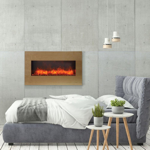 Amantii Panorama XS 40″ Built-in Indoor /Outdoor Electric Fireplace in Bedroom
