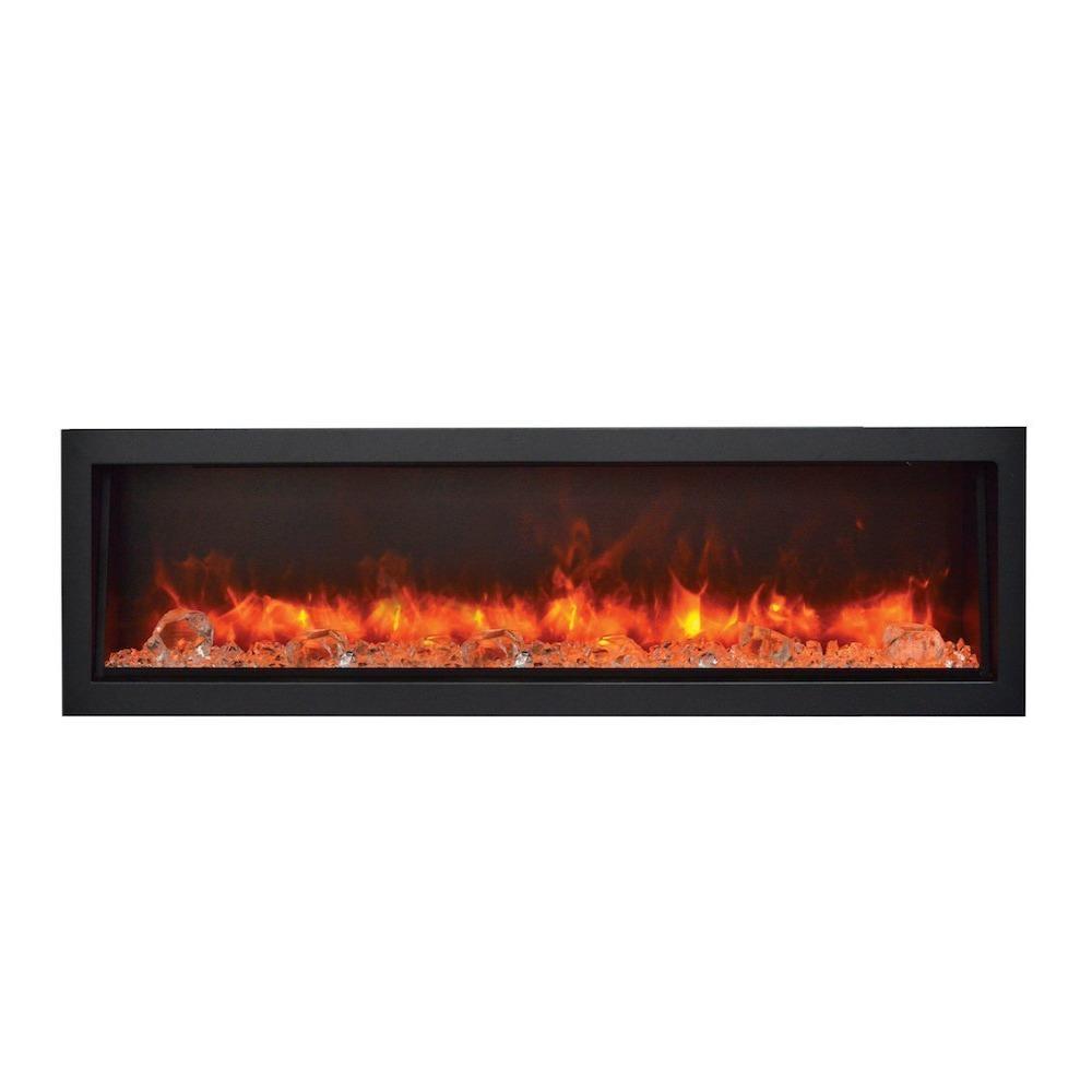 Amantii Panorama DEEP 60″ Built-in Indoor /Outdoor Electric Fireplace (BI-60-DEEP) Orange Flame