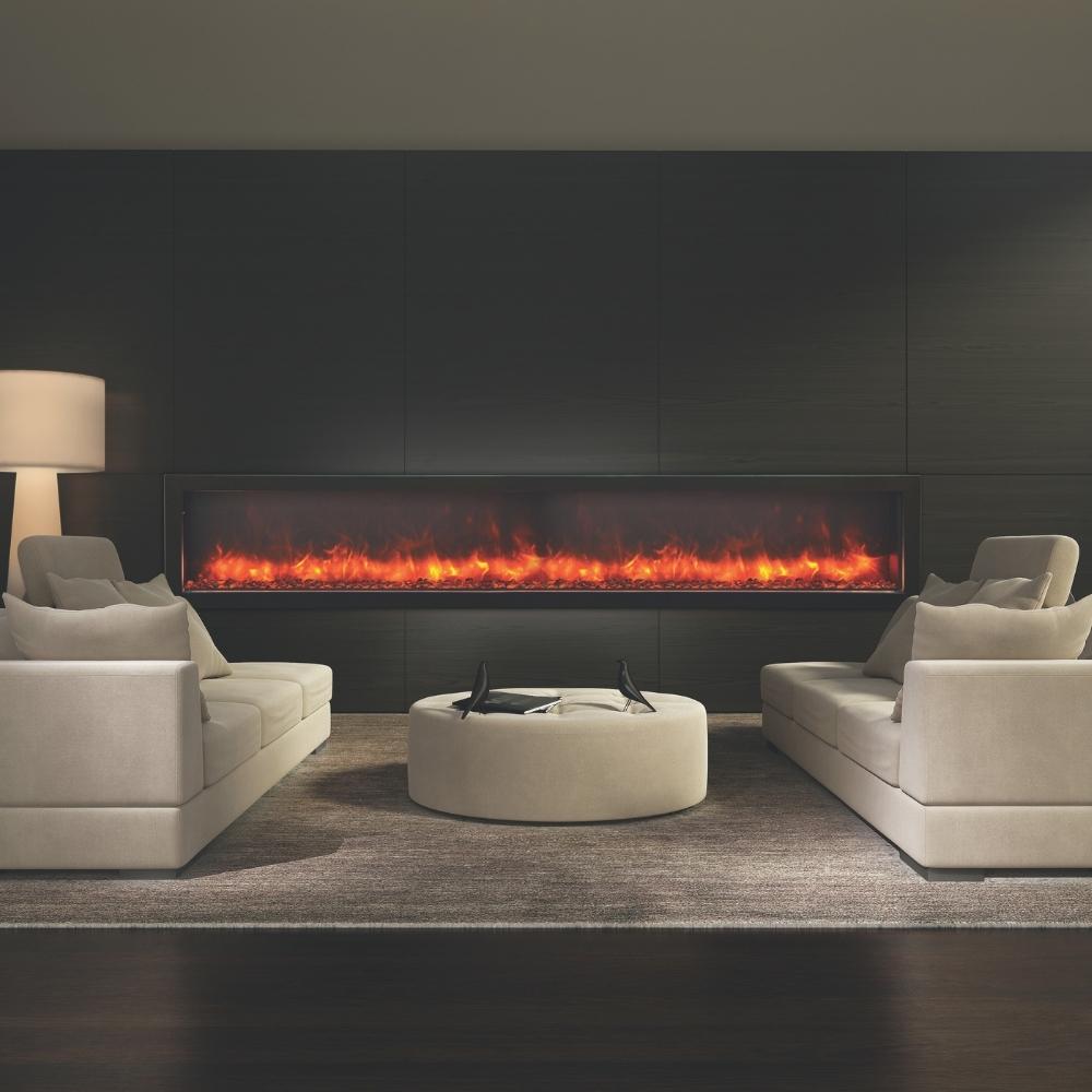 Amantii Panorama DEEP 88″ Electric Fireplace in Living Room