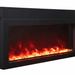 Amantii Panorama XS 40″ Built-in Indoor /Outdoor Electric Fireplace (BI‐40‐XTRASLIM) with red flame