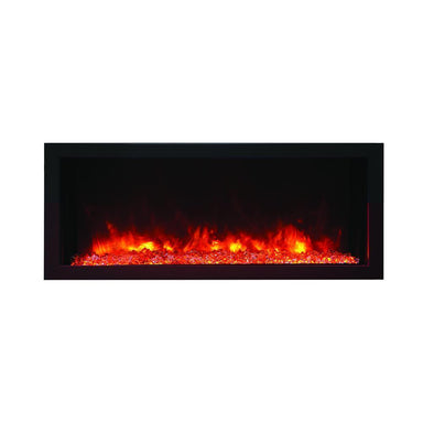 Amantii Panorama EXTRA SLIM 40″ - Built-in Electric Fireplace (BI-40-XTRASLIM) with red flame
