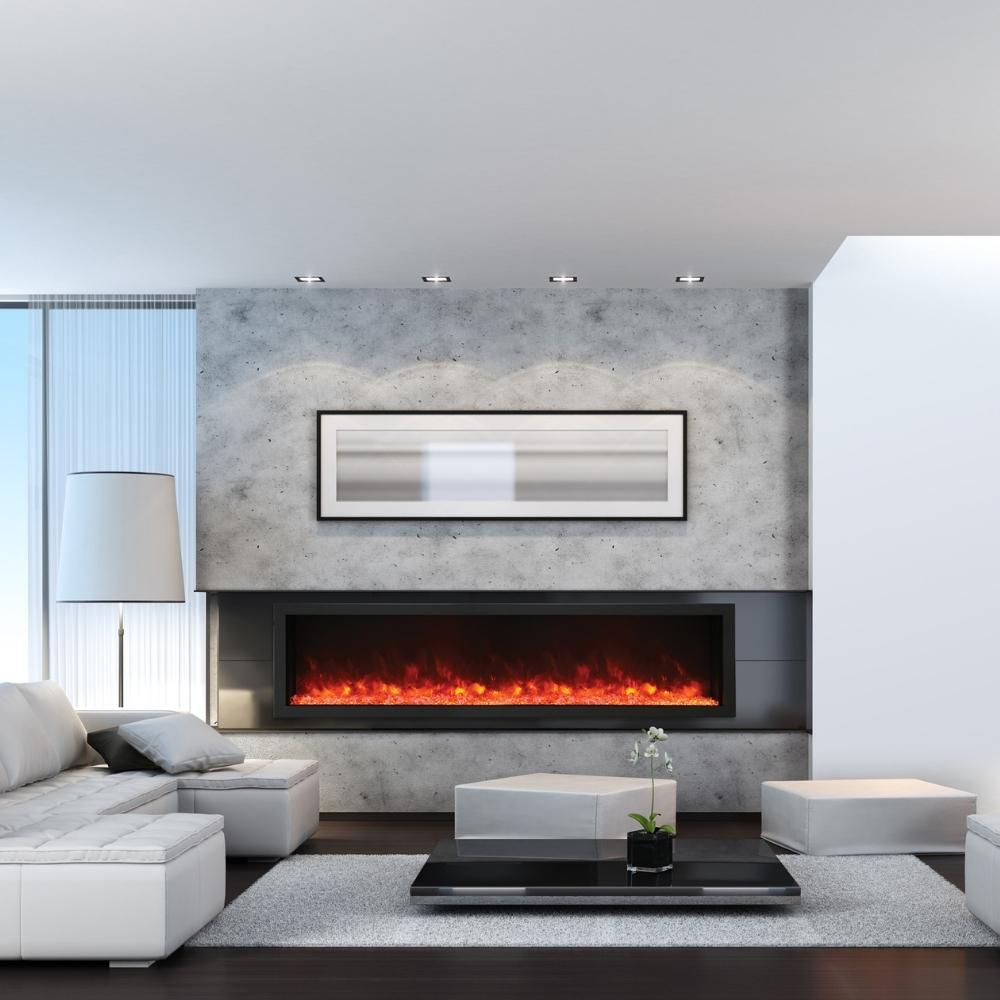 Amantii Panorama XT 88" Indoor /Outdoor Electric Fireplacein Living Room