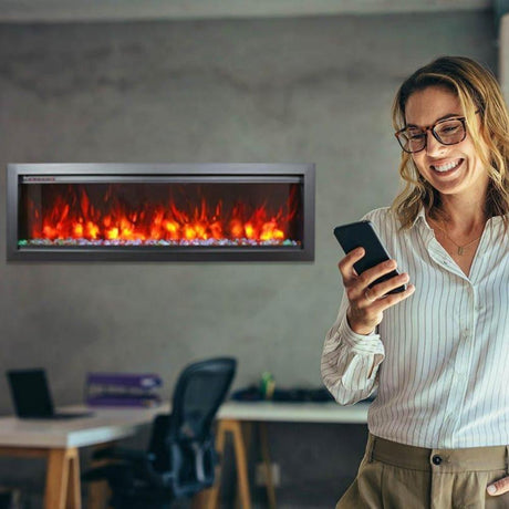  SYMMETRY  60" Bespoke Built-in Electric Fireplace with WiFi App