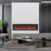  SYMMETRY Bespoke 74" Built-in Electric Fireplace in Living Room