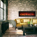 Amantii SYMMETRY Built-in Electric Fireplace on brick wall