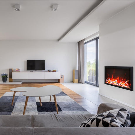 Amantii Traditional 44" Built-in Electric Fireplace in a contemporary Living Room