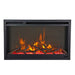 Amantii Traditional Xtraslim Wall Mounted Indoor Electric Fireplace with WiFi with red ember bed
