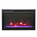 Amantii Traditional Xtraslim Wall Mounted Indoor Electric Fireplace with WiFi With Clear Glass Diamond and red Flame