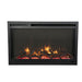 Amantii Traditional Xtraslim Wall Mounted Indoor Electric Fireplace with WiFi With Clear Glass Diamond and Log Set