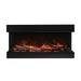 Amantii TRU-VIEW 50" Indoor /Outdoor 3-Sided Electric Fireplace with Driftwood Logs