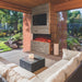 Amantii TRU-VIEW 60" Indoor /Outdoor 3-Sided Electric Fireplace in Covered Patio