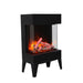 Amantii TRU-VIEW Cube - 20" Indoor /Outdoor 3-Sided Electric Fireplace with Optional Leg Base