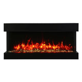 Amantii TRU-VIEW Slim Indoor/Outdoor 3-Sided Electric Fireplace, Sizes: 30" - 72"