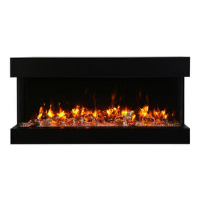 Amantii TRU-VIEW Slim Indoor/Outdoor 3-Sided Electric Fireplace, Sizes: 30" - 72" - angle view