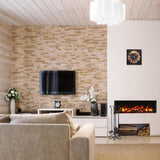 Amantii TRU-VIEW Slim Indoor/Outdoor 3-Sided Electric Fireplace - 30" to 72" Sizesin Living Room