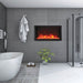Amantii Panorama DEEP 40-Inch Built-in Indoor/Outdoor Electric Fireplace (BI-40-DEEP) without Steel Surround in Bathroom