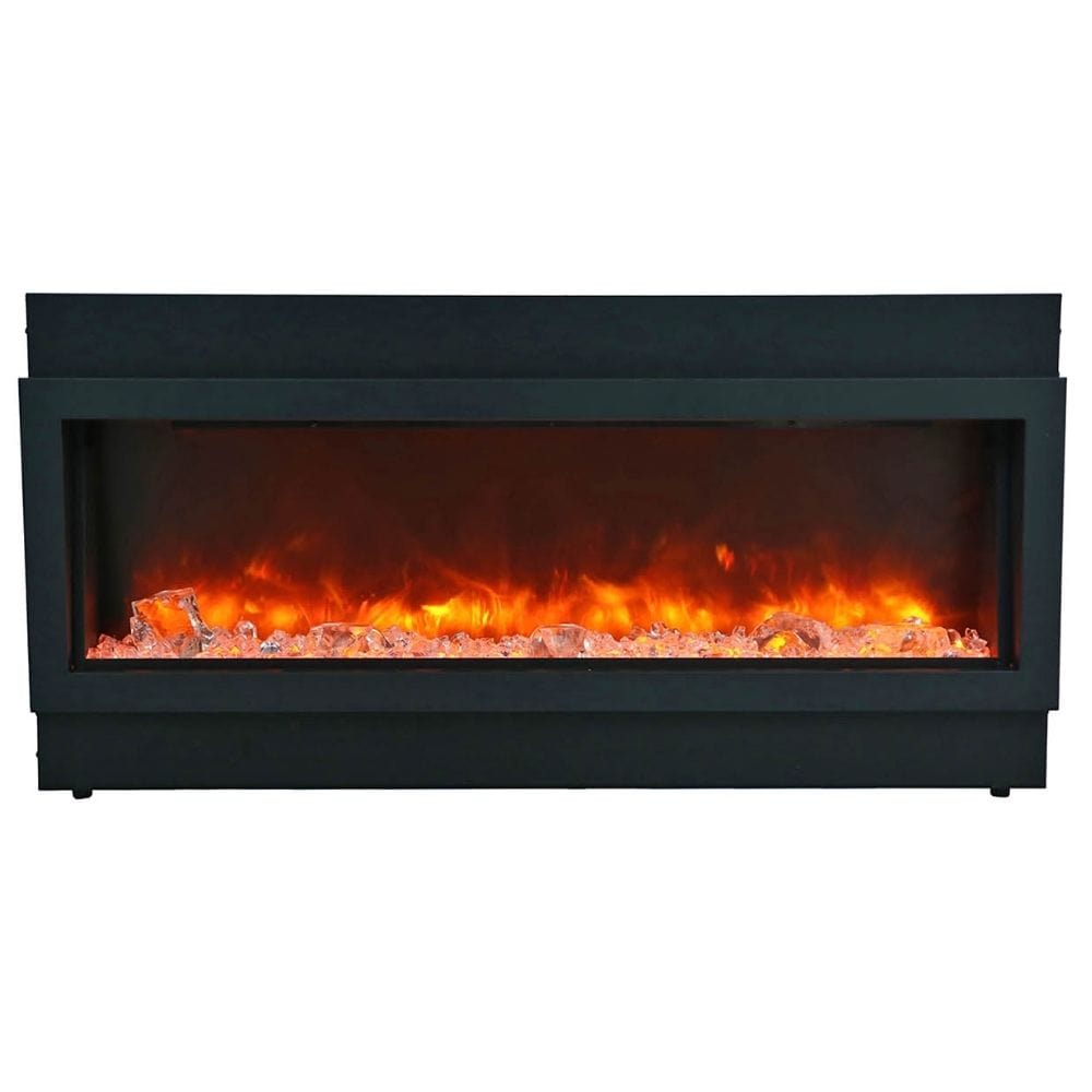 Amantii Panorama DEEP 50-Inch Built-in Indoor/Outdoor Electric Fireplace (BI-50-DEEP) with red Flame