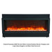 amantii panorama deep 60-inch electric fireplace with large glass nuggets and black steel surround