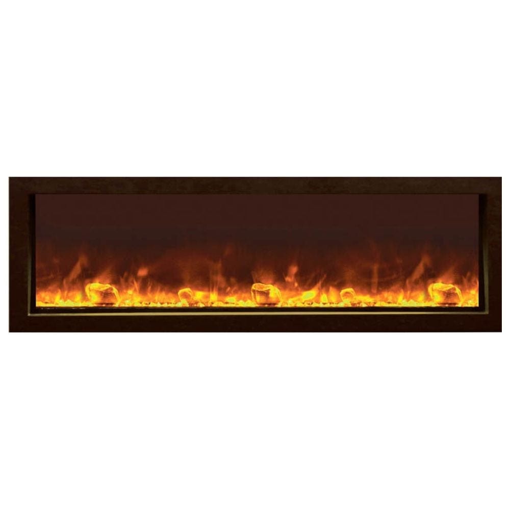 Amantii Panorama SLIM 40-Inch Built-in Indoor/Outdoor Electric Fireplace (BI-40-SLIM) with Yellow Flame