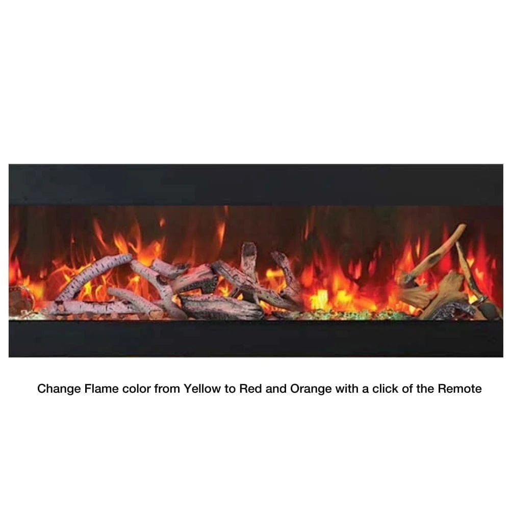 Channge color of the flame with  a flick on the remote