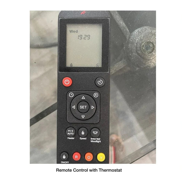 Remote with Thermostat - close-up view