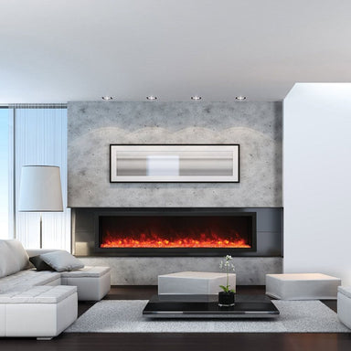 Amantii Panorama XT 60-Inch Indoor /Outdoor Electric Fireplace (BI-60-DEEP-XT) in Livingroom