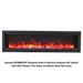 Amantii Symmetry Bespoke Electric Fireplace 60" Model with Red Flames and Fire Glass