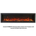 SYMMETRY Bespoke Built-in Electric Fireplace with WiFi and Sound with Flames, Rustic Log Set and Black Surround