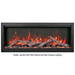 Amantii Bespoke XT Electric Fireplace with Rustic Logs and Red Lights