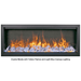 Amantii Bespoke XT Electric Fireplace with Crystal Media and Light Blue Lights