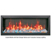 Amantii Bespoke XT Electric Fireplace with Crystal Media and Turquoise Lights