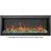 Amantii Bespoke XT Electric Fireplace with Crystal Media and Green Lights