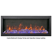 Amantii Bespoke XT Electric Fireplace with Crystal Media and Blue Lights
