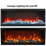 Canopy lighting on and off