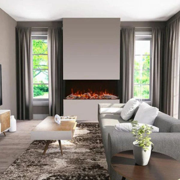 Amantii TRU-VIEW 40-Inch Indoor /Outdoor 3-Sided Electric Fireplace (40-TRU-VIEW-XL) in Loungeroom