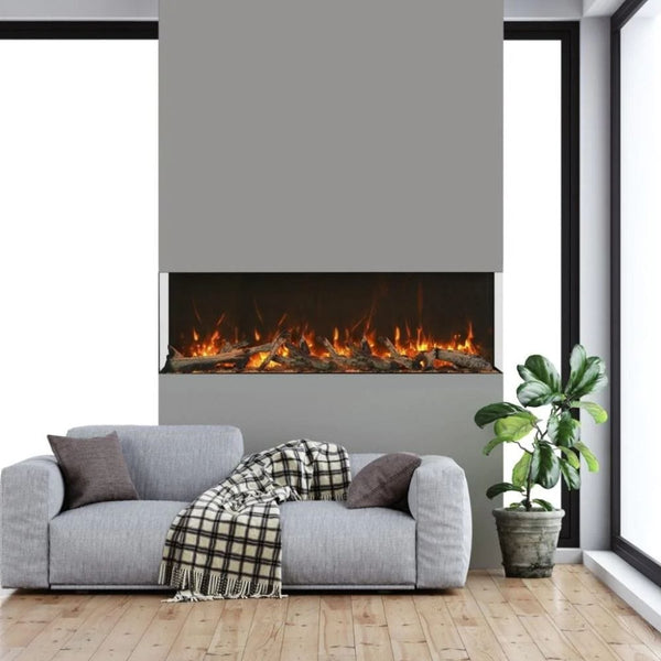 Amantii TRU-VIEW 40-Inch Indoor /Outdoor 3-Sided Electric Fireplace (40-TRU-VIEW-XL) in Rompus Room