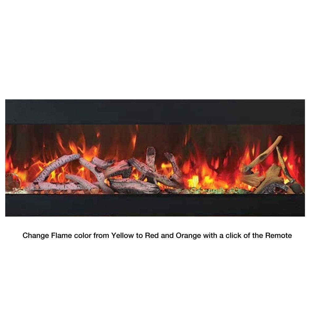 change flame color to yellow, red or orange on the remote