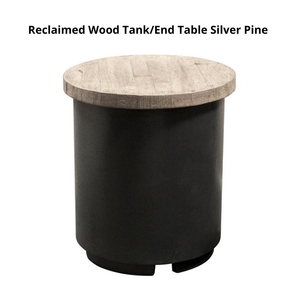 American Fyre Designs Contempo Reclaimed WoodTank/End Table Silver Pine