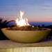 American Fyre Designs 32" Marseille Fire Bowl Outdoor Gas Fire Pit Lifestyle