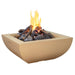 American Fyre Designs Bordeaux 36-Inch Gas Fire Bowl in Cafe Blanco with Optional Twigs
