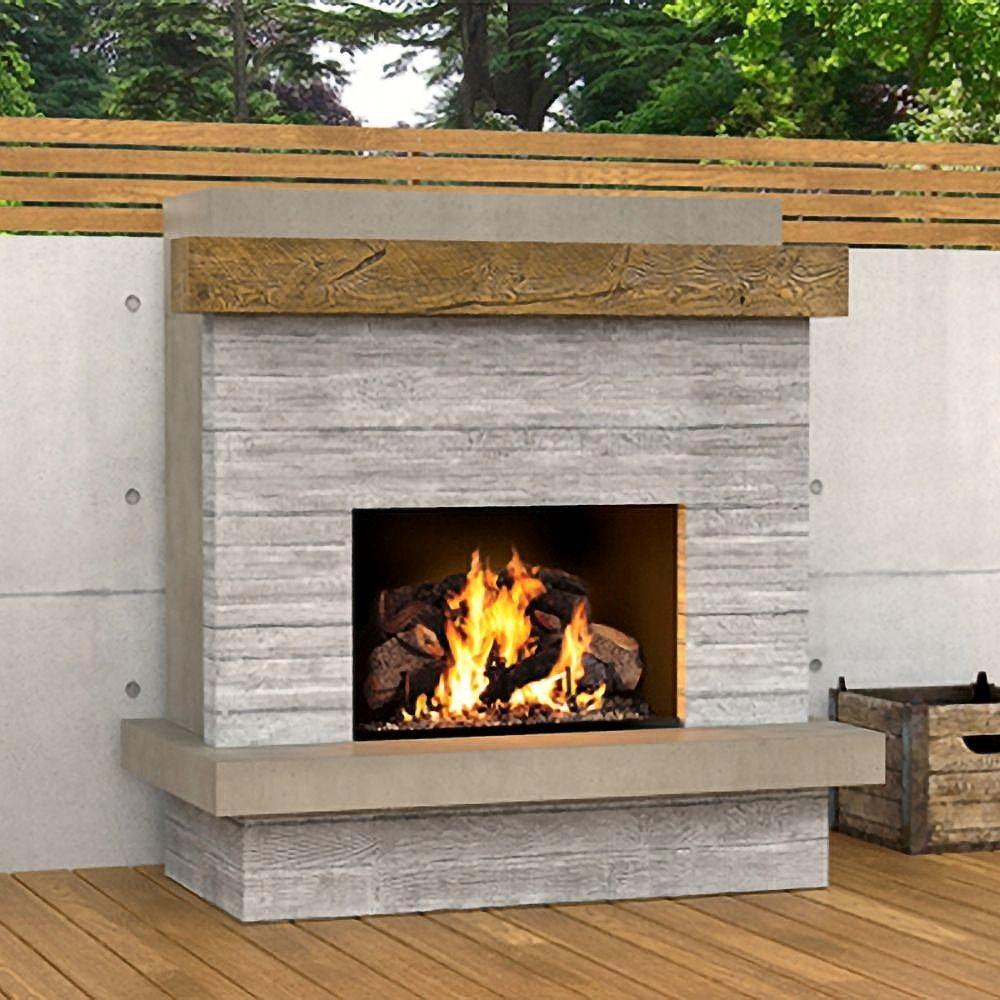 American Fyre Designs Brooklyn 68" Free Standing Outdoor Gas Fireplace Lifestyle