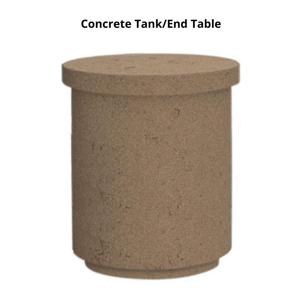 Contempo Concrete Tank/End Table Cafe Blanca