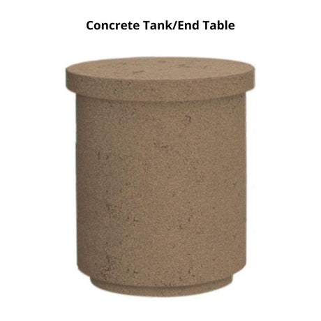 Contempo Concrete Tank/End Table Cafe Blanca